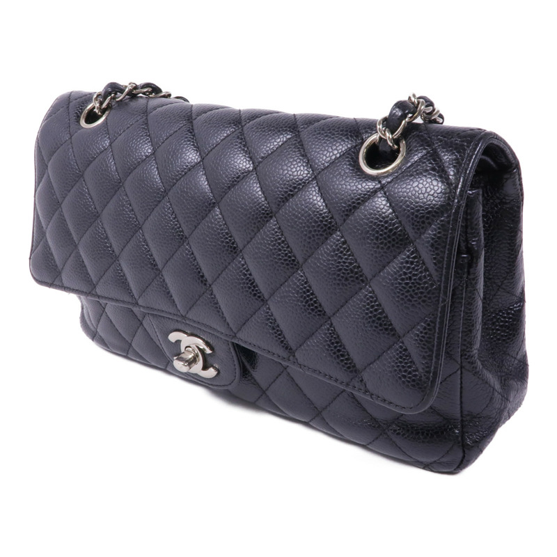 CHANEL 牛皮皮革Classic 25銀扣手挽肩背兩用袋-2