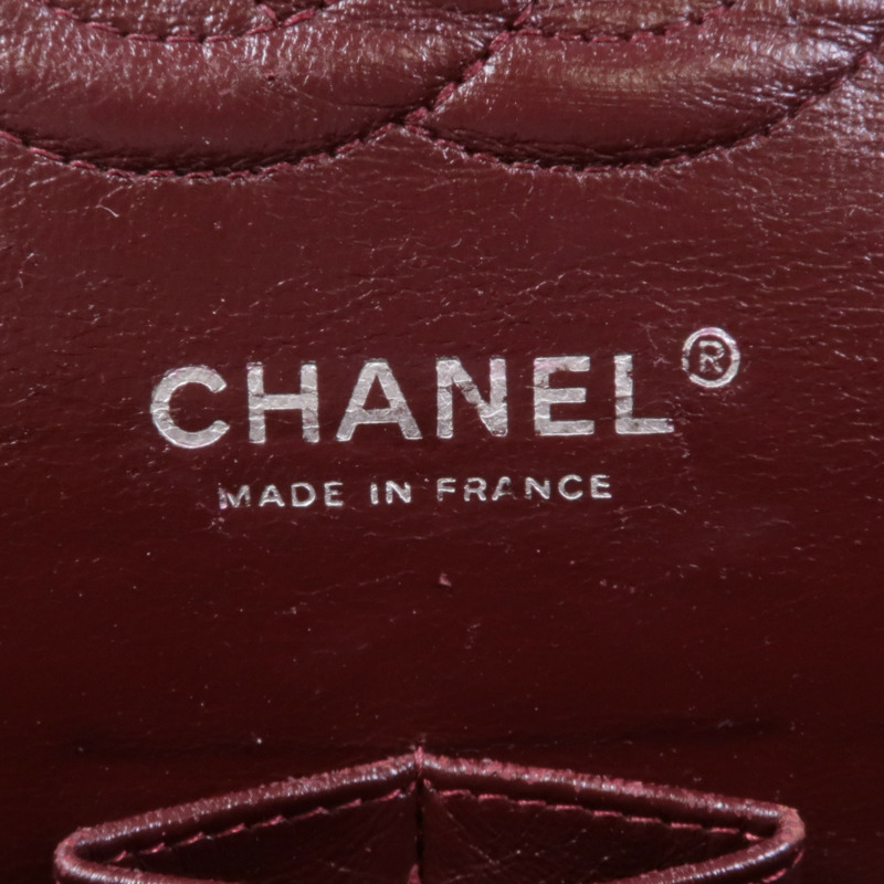 CHANEL 牛皮皮革Classic 25銀扣手挽肩背兩用袋-11