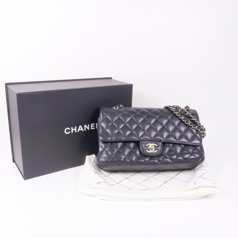 CHANEL 牛皮皮革Classic 25銀扣手挽肩背兩用袋-15
