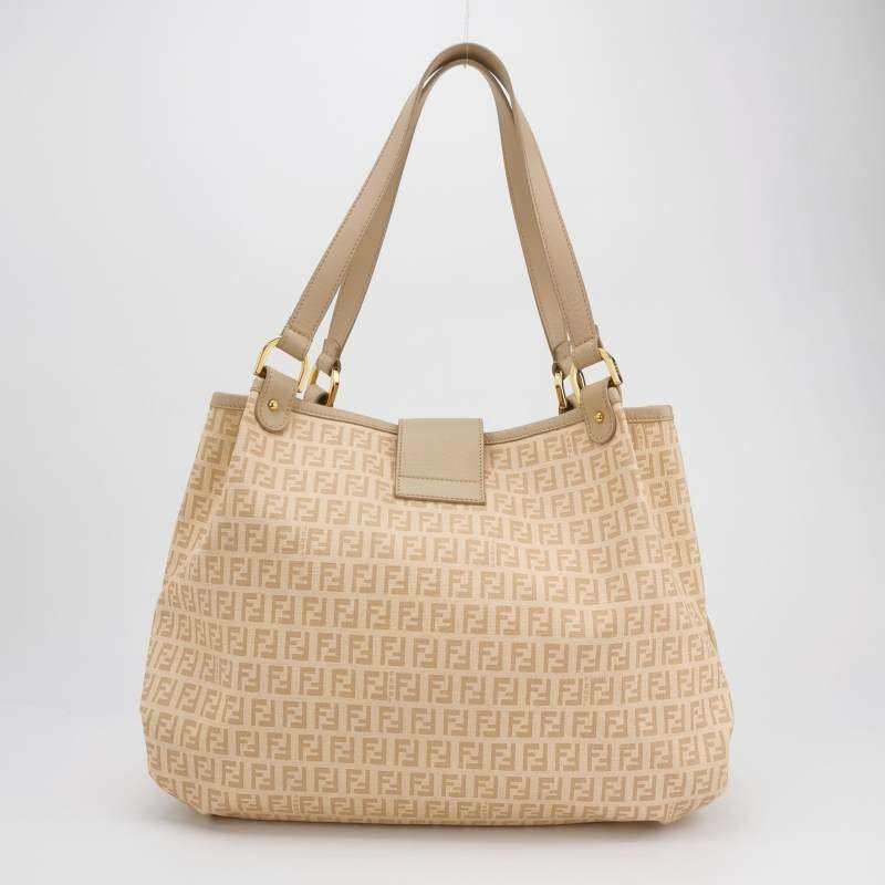 Fendi 牛皮 雙F 老花 金屬扣 單肩包-2