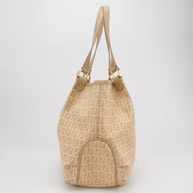 Fendi 牛皮 雙F 老花 金屬扣 單肩包-4