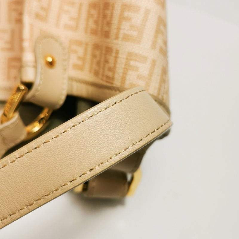 Fendi 牛皮 雙F 老花 金屬扣 單肩包-6