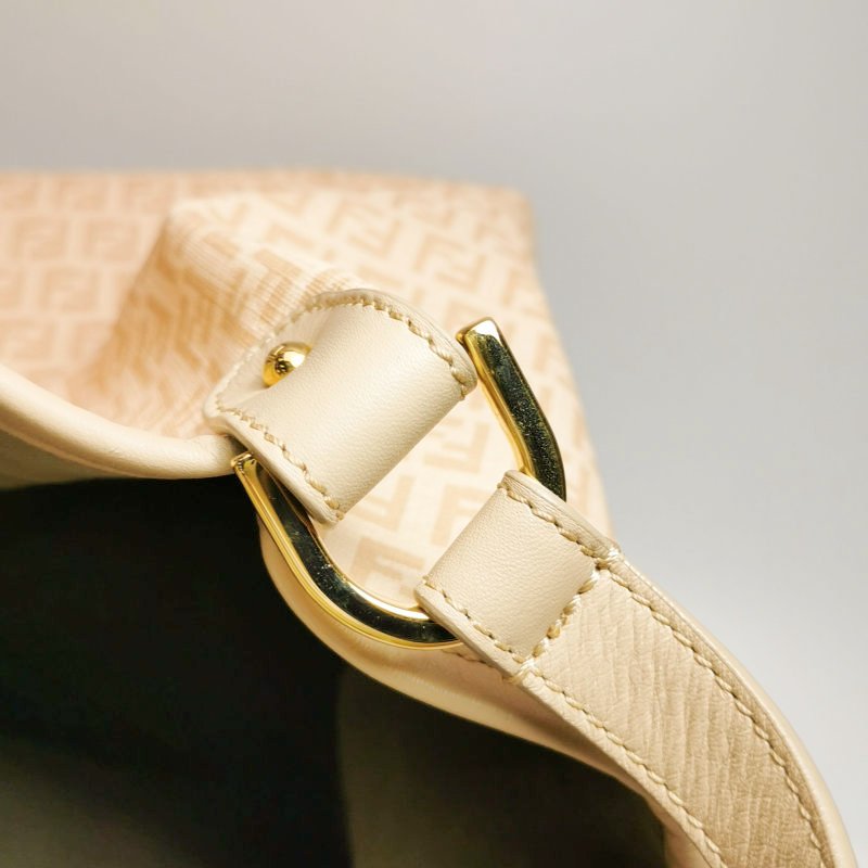 Fendi 牛皮 雙F 老花 金屬扣 單肩包-13