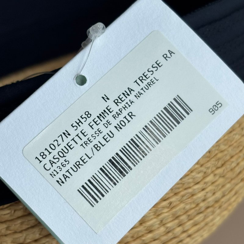 ::HERMES:: 愛馬仕 草編拼接棉質帽簷 鴨舌帽 遮陽帽 透氣款 防曬帽 高爾夫球帽 (58)-16