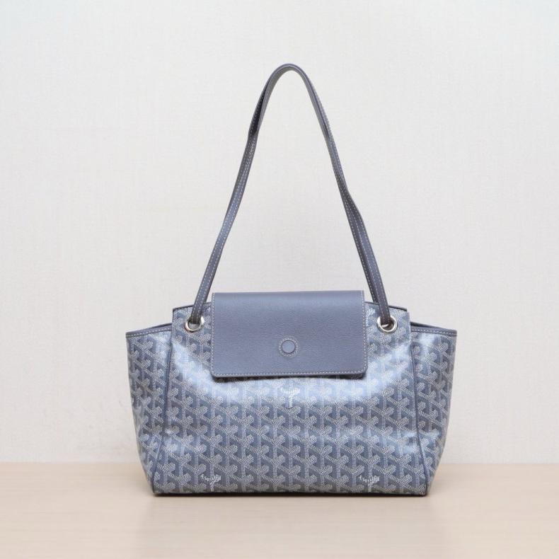 GOYARD(高雅德) Rouette 翻蓋 Tote 小號 31 灰色 PVC 銀扣-0