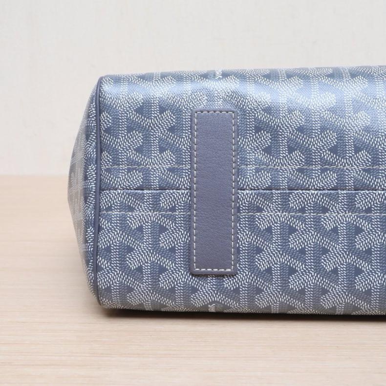 GOYARD(高雅德) Rouette 翻蓋 Tote 小號 31 灰色 PVC 銀扣-3
