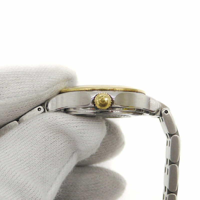 歐米茄海馬系列 120 女士石英腕錶,18K 金雙色藍色錶盤,196.1501-3