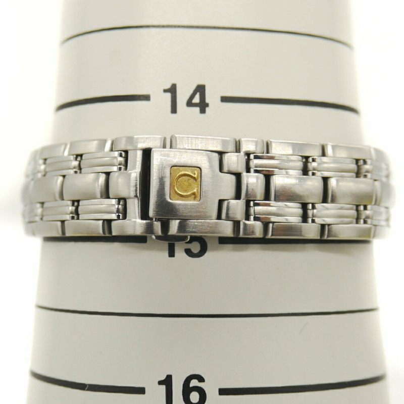 歐米茄海馬系列 120 女士石英腕錶,18K 金雙色藍色錶盤,196.1501-9