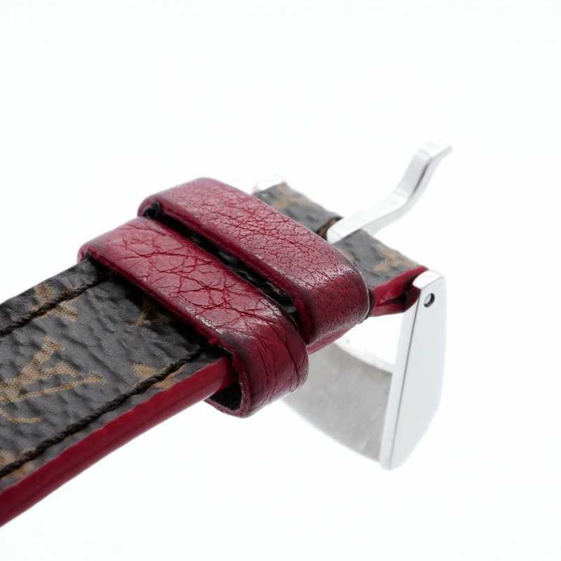 Louis Vuitton Tambour Q1220 棕色錶盤女士手錶-6