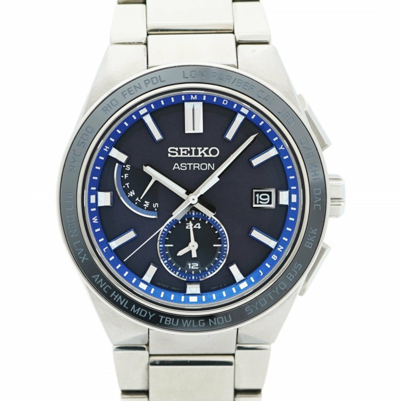 Seiko Astron 8B63-0BD0 黑色錶盤男士手錶-0