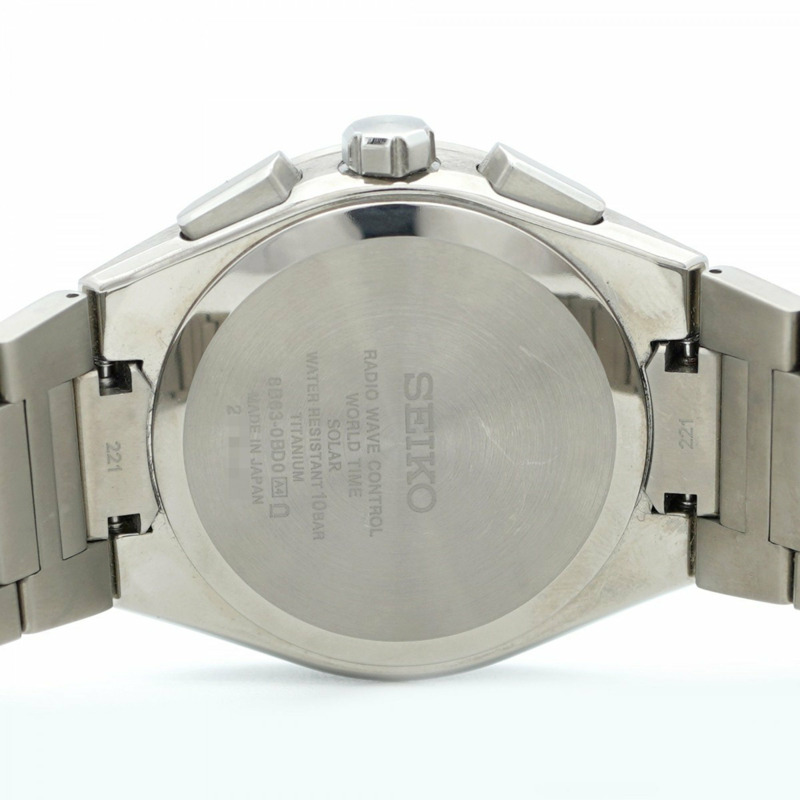 Seiko Astron 8B63-0BD0 黑色錶盤男士手錶-5