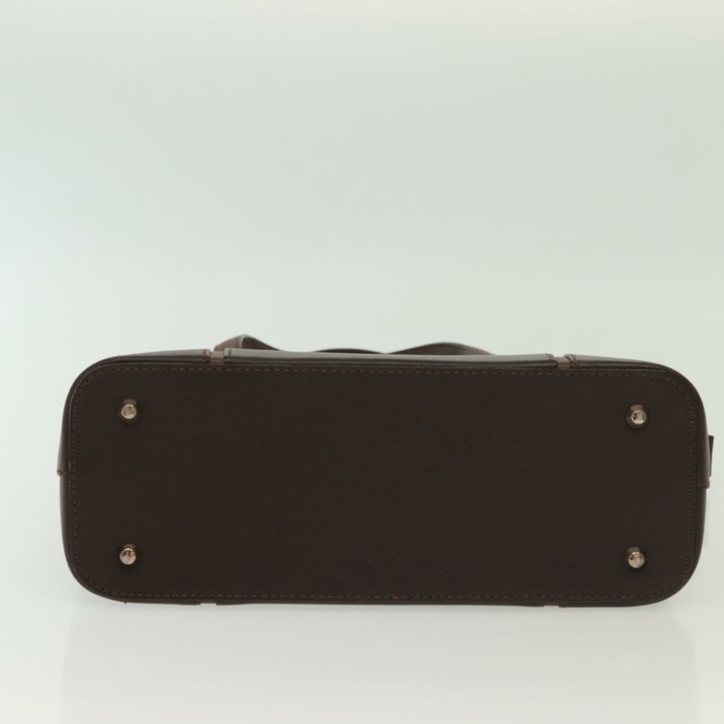 【日本直送】BURBERRY 手提包 皮革 深棕色 金色 正品 BA4719-4