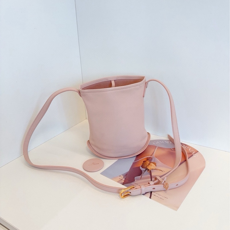 Delvaux 德爾沃 裸粉色 牛皮 Pin Toy mini 水桶包 約22*20*10-3