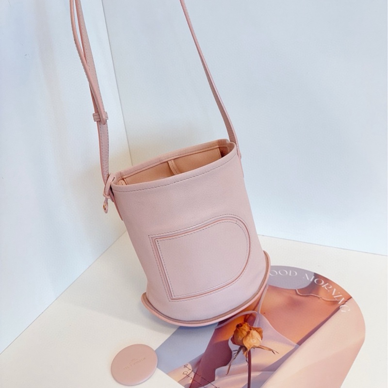 Delvaux 德爾沃 裸粉色 牛皮 Pin Toy mini 水桶包 約22*20*10-4