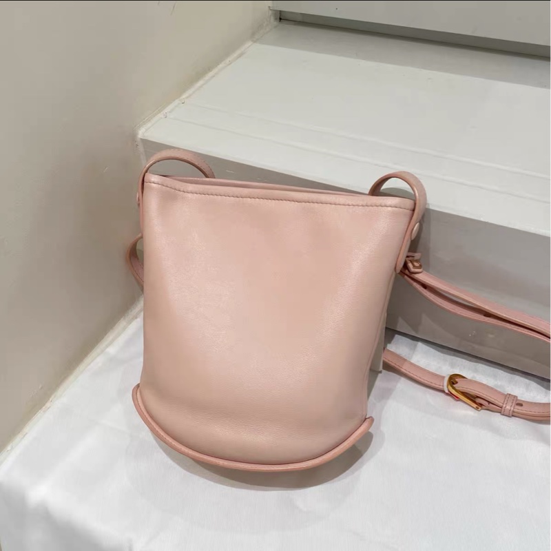 Delvaux 德爾沃 裸粉色 牛皮 Pin Toy mini 水桶包 約21*20*10 無鏡子-4