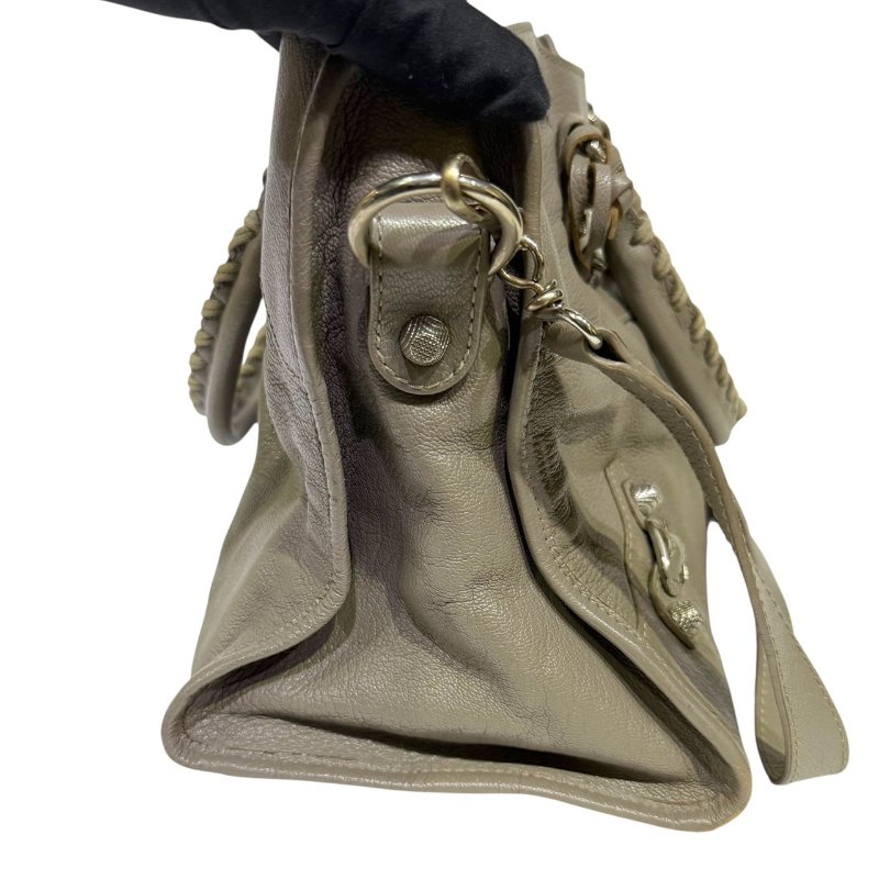 【美收精品】BALENCIAGA 灰色CITY肩背包 3-794-2