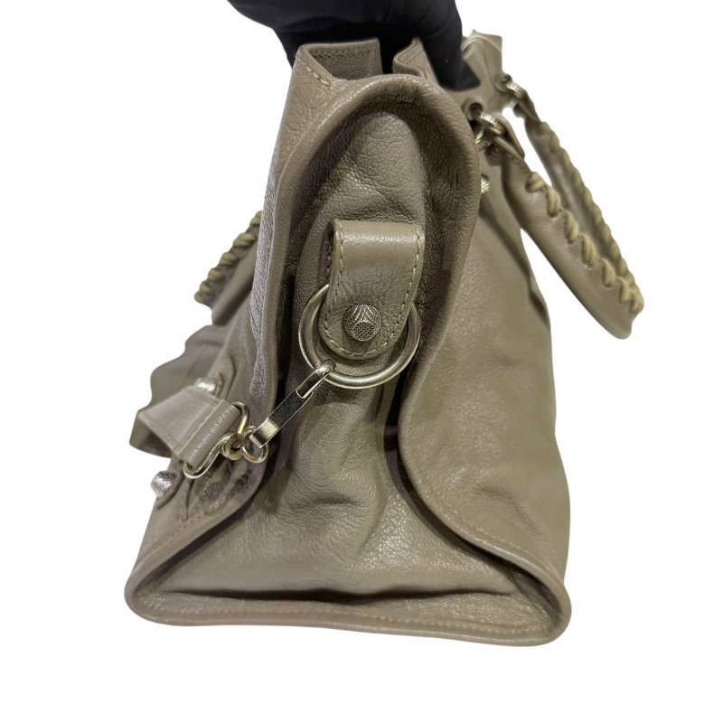 【美收精品】BALENCIAGA 灰色CITY肩背包 3-794-3
