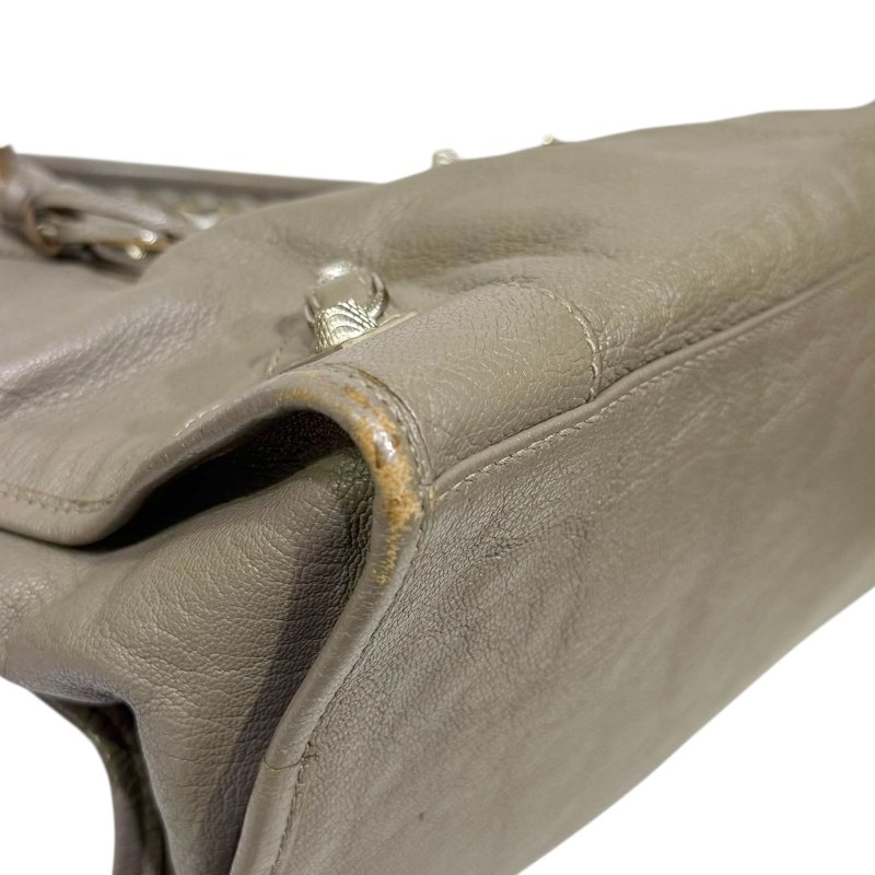 【美收精品】BALENCIAGA 灰色CITY肩背包 3-794-6