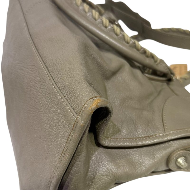 【美收精品】BALENCIAGA 灰色CITY肩背包 3-794-7