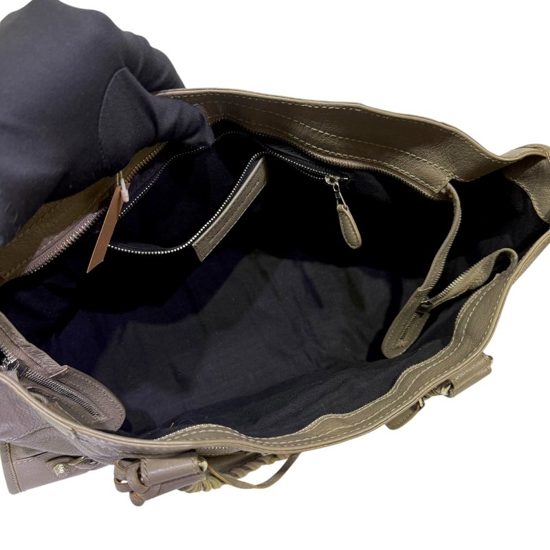 【美收精品】BALENCIAGA 灰色CITY肩背包 3-794-12