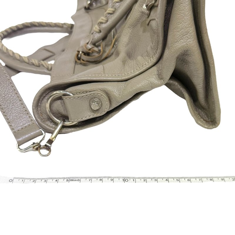 【美收精品】BALENCIAGA 灰色CITY肩背包 3-794-16