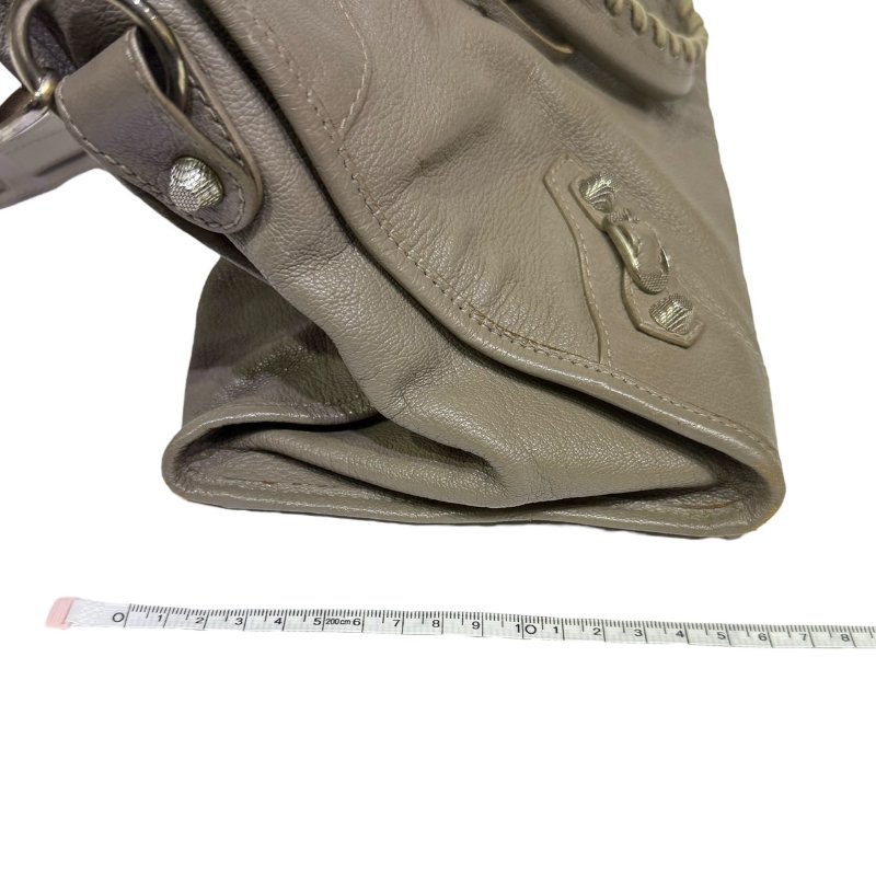 【美收精品】BALENCIAGA 灰色CITY肩背包 3-794-17