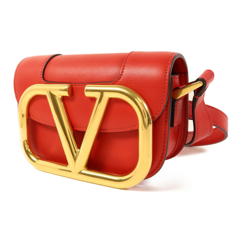 Valentino 皮革Supervee Shoulder Bag金扣肩背袋-2