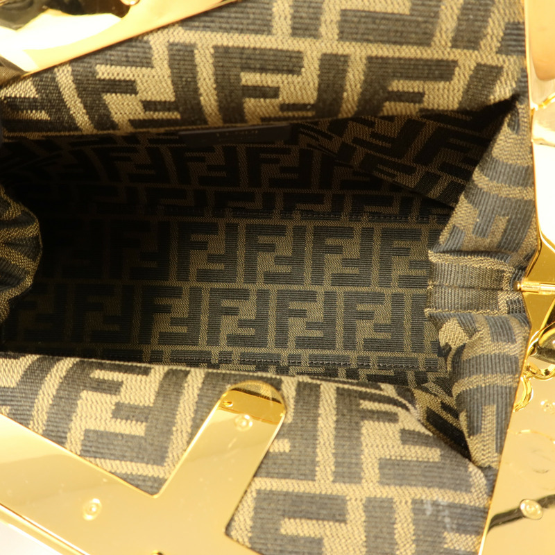 FENDI 牛皮皮革First Medium金扣肩背袋-5