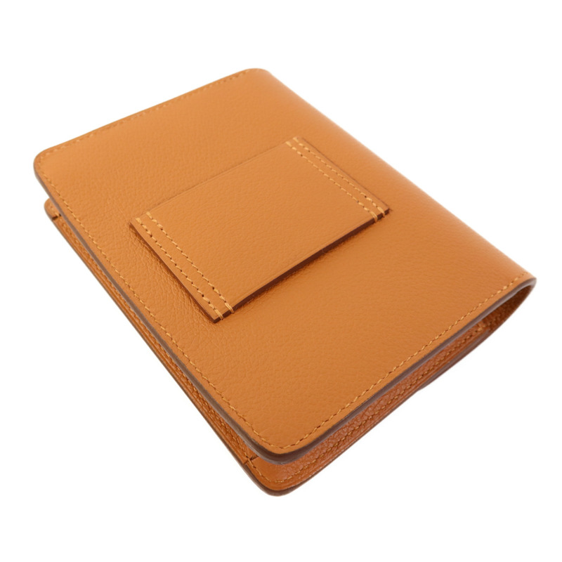 HERMES Evercolor皮革Roulis Slim金扣手拿包Gold-3