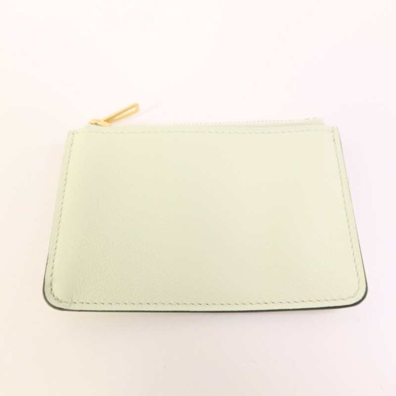 HERMES Evercolor皮革Roulis Slim金扣手拿包Gold-8