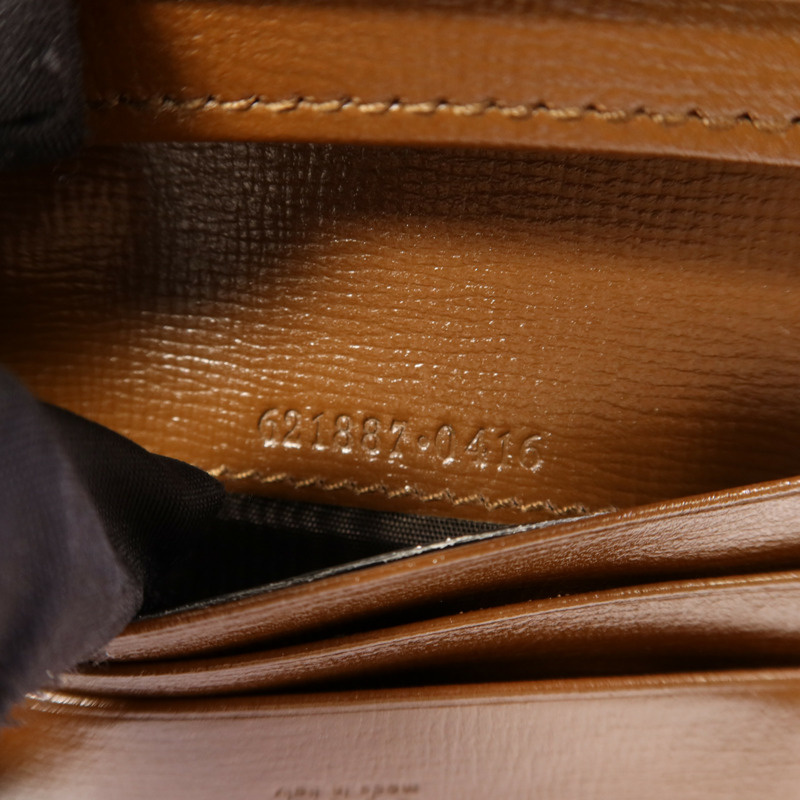 GUCCI 塗層帆布Horsebit 1955 Bifold Wallet金扣錢包-8
