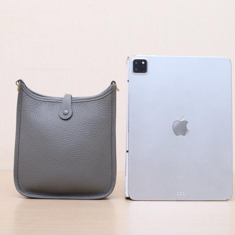 HERMES(愛馬仕) Evelyne Mini 16 0L積雨雲灰 TC皮 B刻 金扣-1