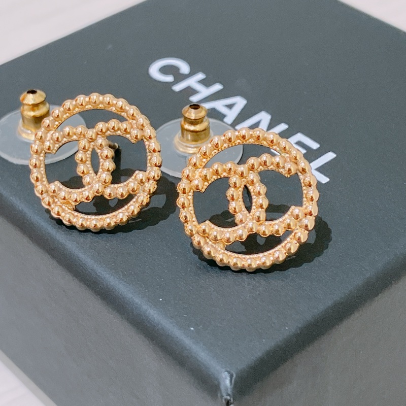 TK1792  Chanel 香奈兒圓形標誌耳環Circle CC Logo Earrings-31