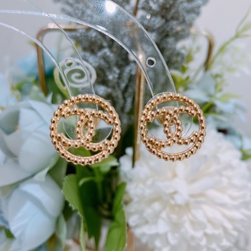 TK1792  Chanel 香奈兒圓形標誌耳環Circle CC Logo Earrings-65