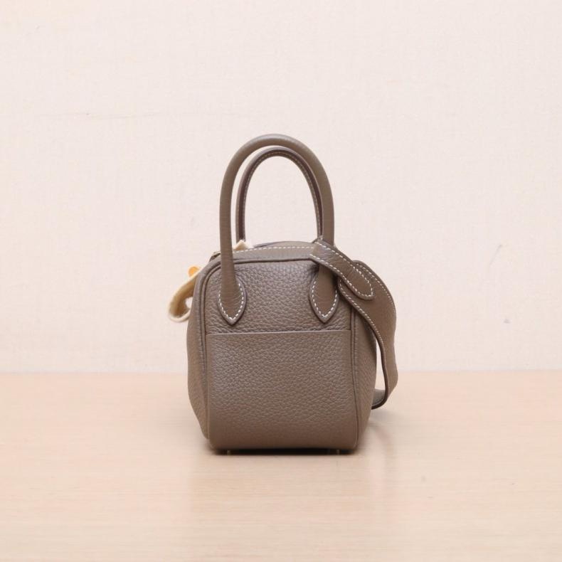 HERMES(愛馬仕) Lindy Mini 18大象灰 TC皮 U刻 金扣-1