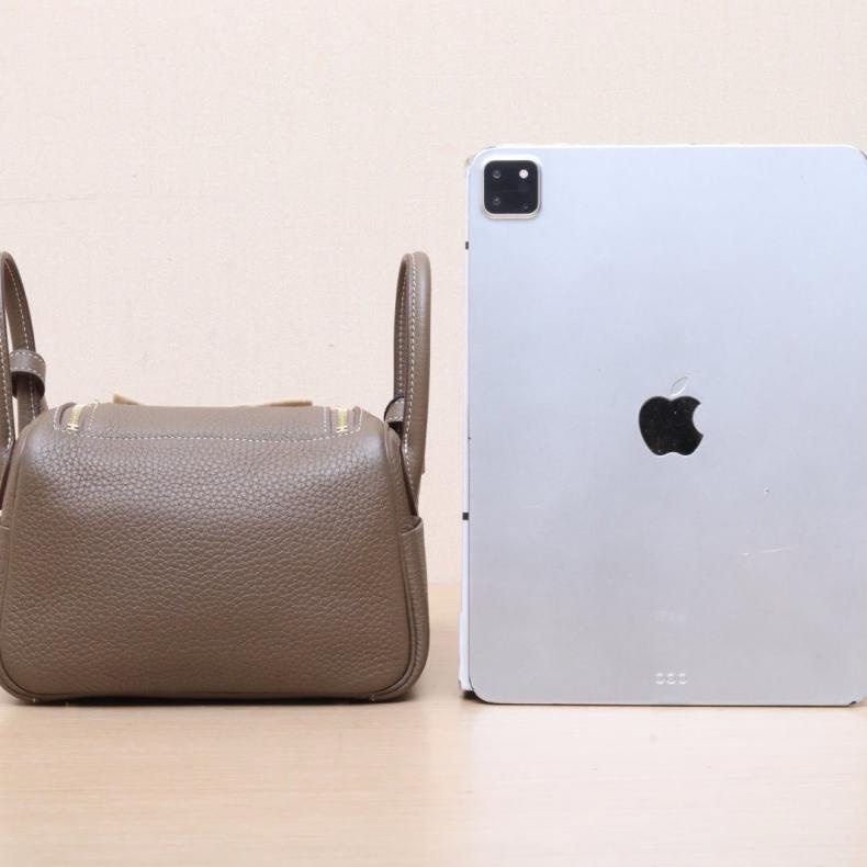 HERMES(愛馬仕) Lindy Mini 18大象灰 TC皮 U刻 金扣-2
