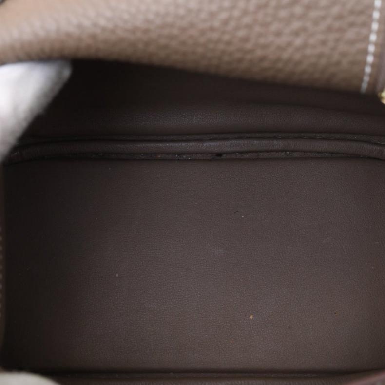 HERMES(愛馬仕) Lindy Mini 18大象灰 TC皮 U刻 金扣-4