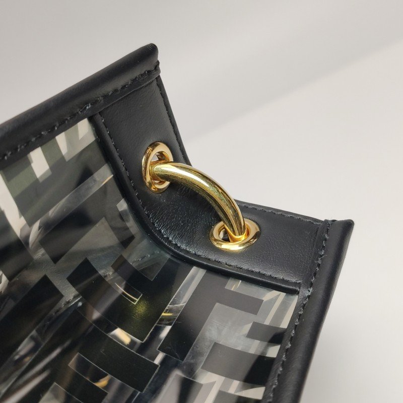 Fendi Runaway 牛皮 雙F 老花 拉鍊 插袋 單肩包-11