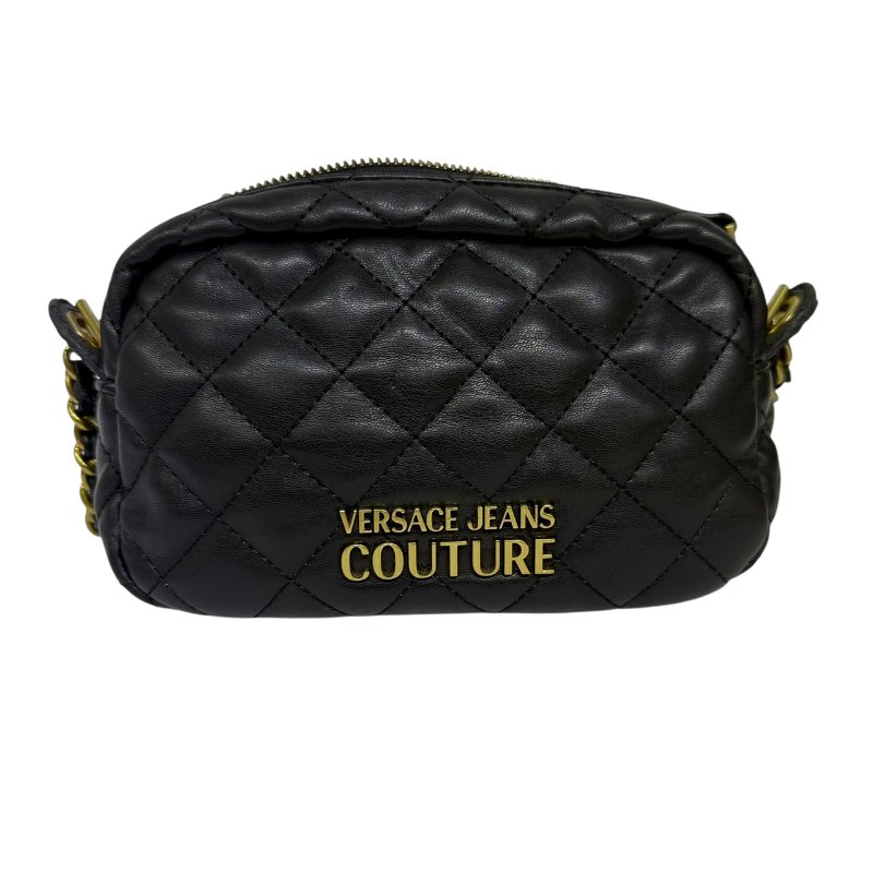 【美收精品】VERSACE 黑色金鍊肩背包 3-804-0