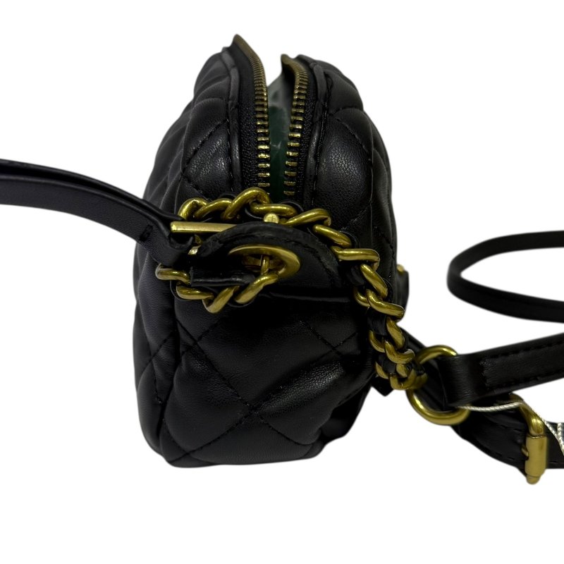 【美收精品】VERSACE 黑色金鍊肩背包 3-804-2
