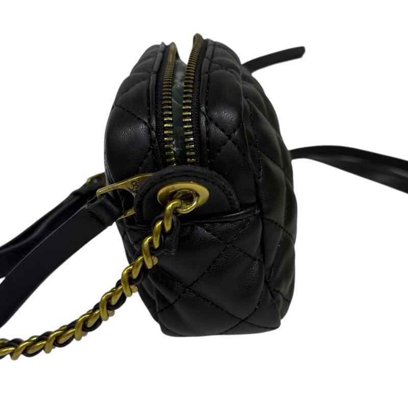 【美收精品】VERSACE 黑色金鍊肩背包 3-804-3