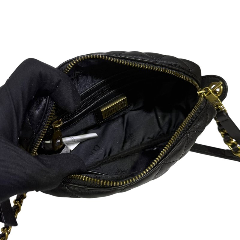 【美收精品】VERSACE 黑色金鍊肩背包 3-804-9