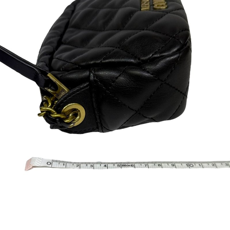 【美收精品】VERSACE 黑色金鍊肩背包 3-804-12