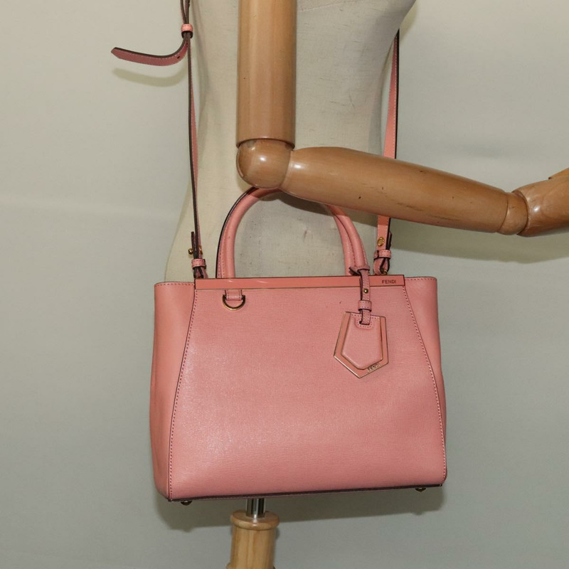 【日本直送】FENDI Petite To Jules 手提包 皮革 2 款 粉紅色 正品 135611-24
