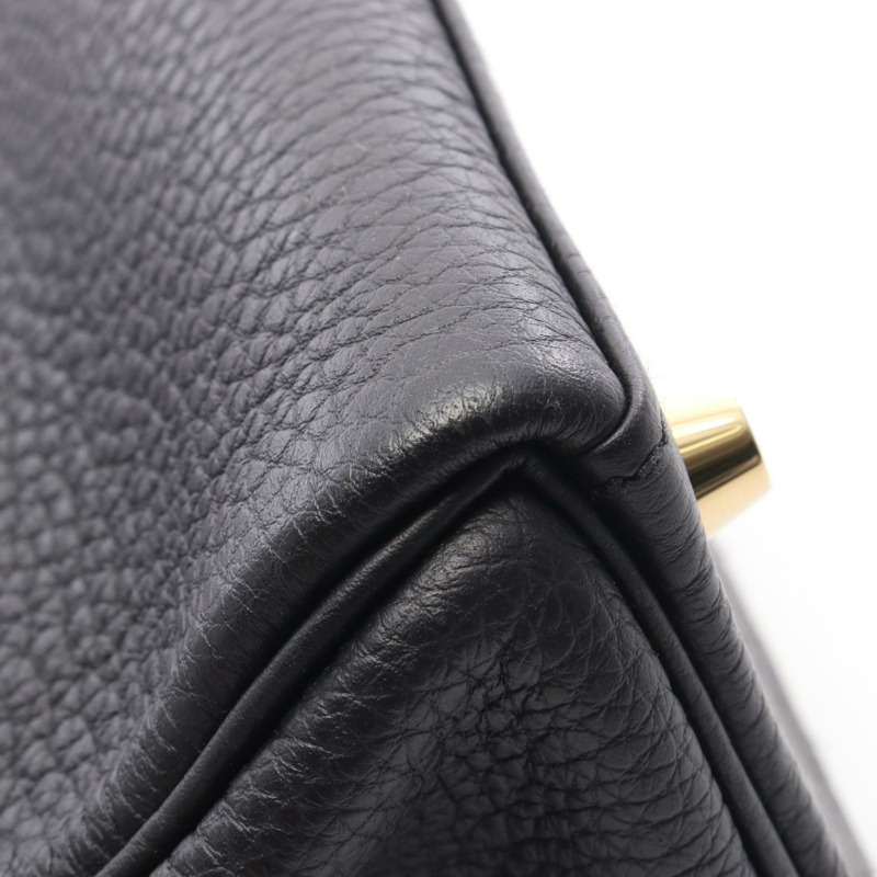 愛馬仕 Kelly 25 單肩手提包 044624CC Togo 皮革黑 Caban 二手 B GHW-6