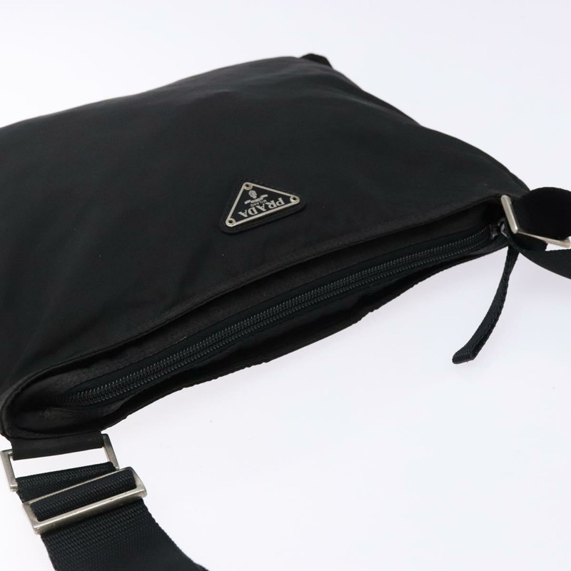 【日本直送】PRADA 單肩包 尼龍 黑色 銀色 正品 ar13740-5