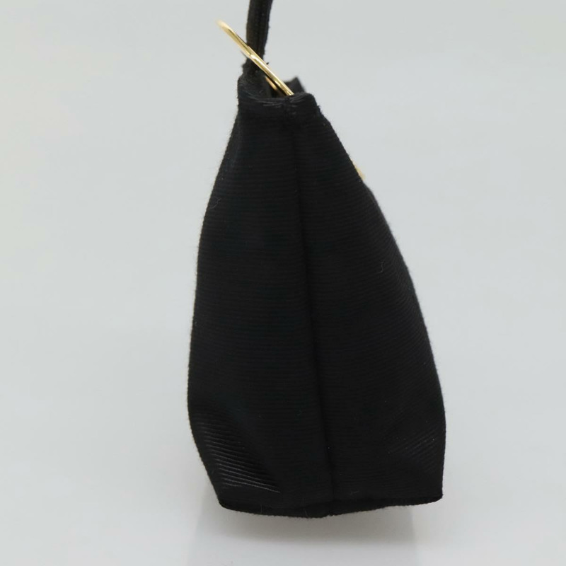 【日本直送】CELINE 黑色金色尼龍手拿包 Auth 137004-2