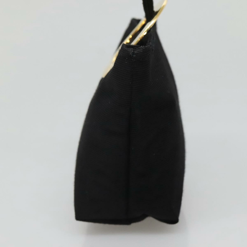 【日本直送】CELINE 黑色金色尼龍手拿包 Auth 137004-3