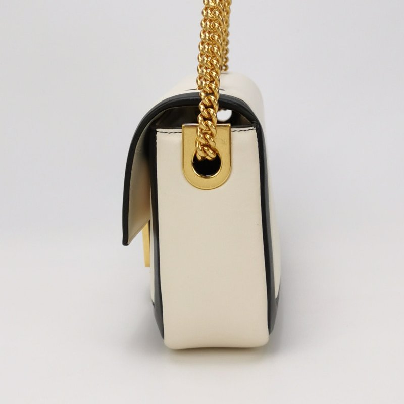 Fendi Baguette 法棍包 中號 羊皮 拼色 雙F扣環 單肩包-3