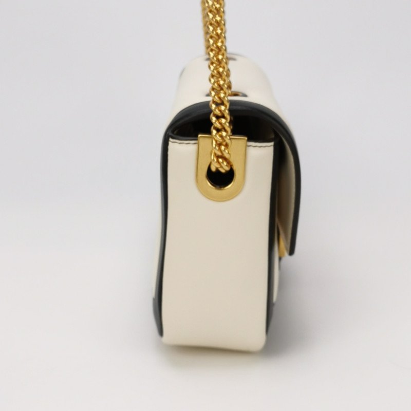 Fendi Baguette 法棍包 中號 羊皮 拼色 雙F扣環 單肩包-4